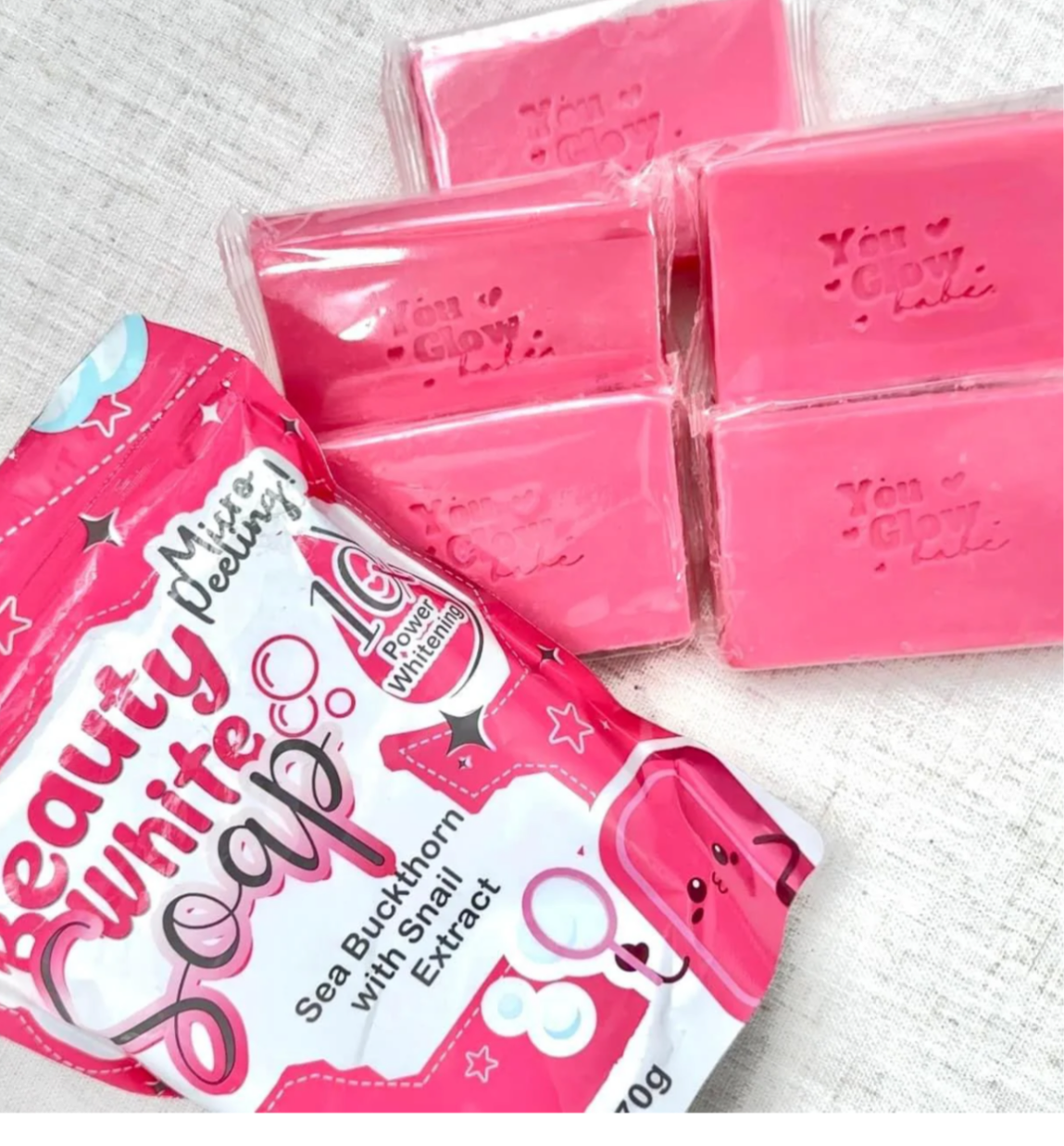 You Glow Babe - Beauty White Soap - Sea Buckhorn with Snail Extract ( 5 X 70g soap )