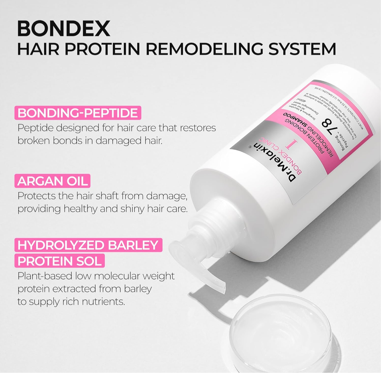 Dr Melaxin Bondex Protein Bonding Remodeling Shampoo with Argan Oil