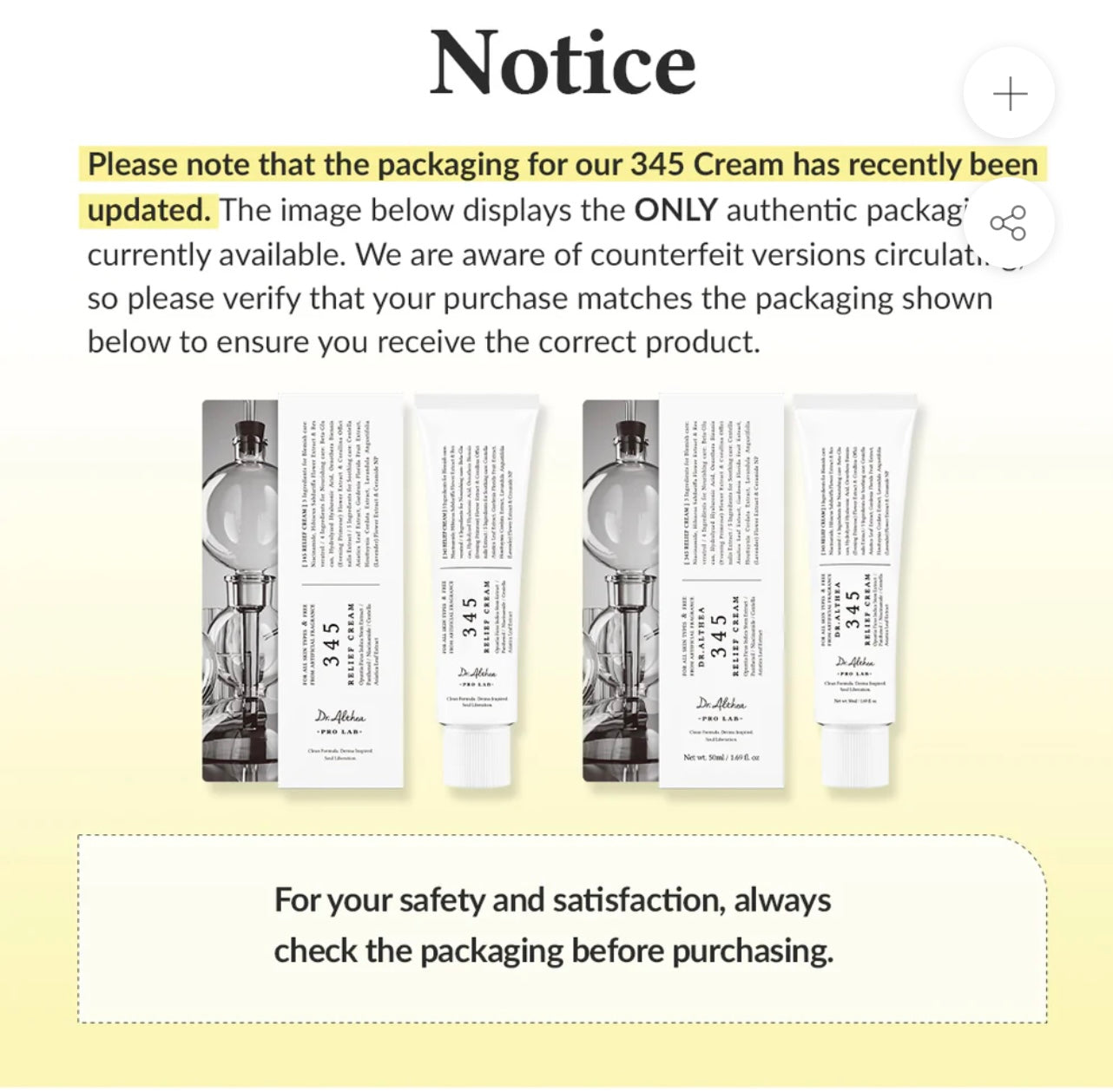 Dr Althea 345 Relief Cream