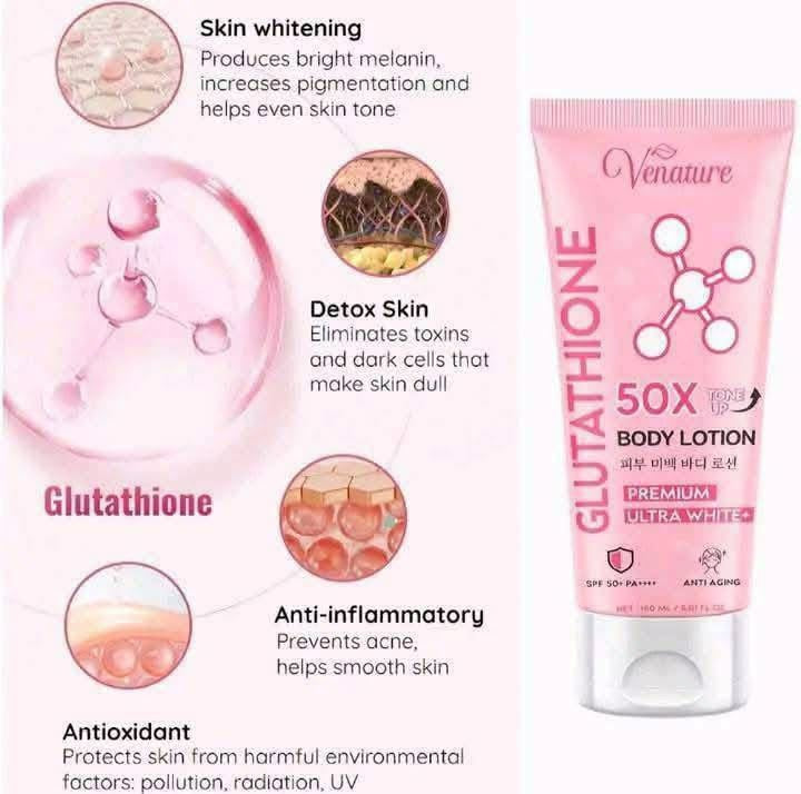 Venature 50x Gluthathione Body tone up Lotion